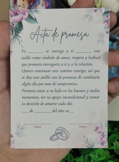 Anillos de PROMESA VEGETA Y BULMA 💍💖 + COLLAR 💞 + RAMO DE FLORES🌸